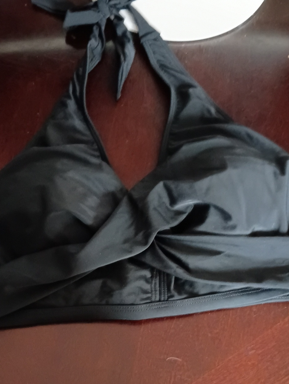 Classic Black Twist-Front Halter Bikini